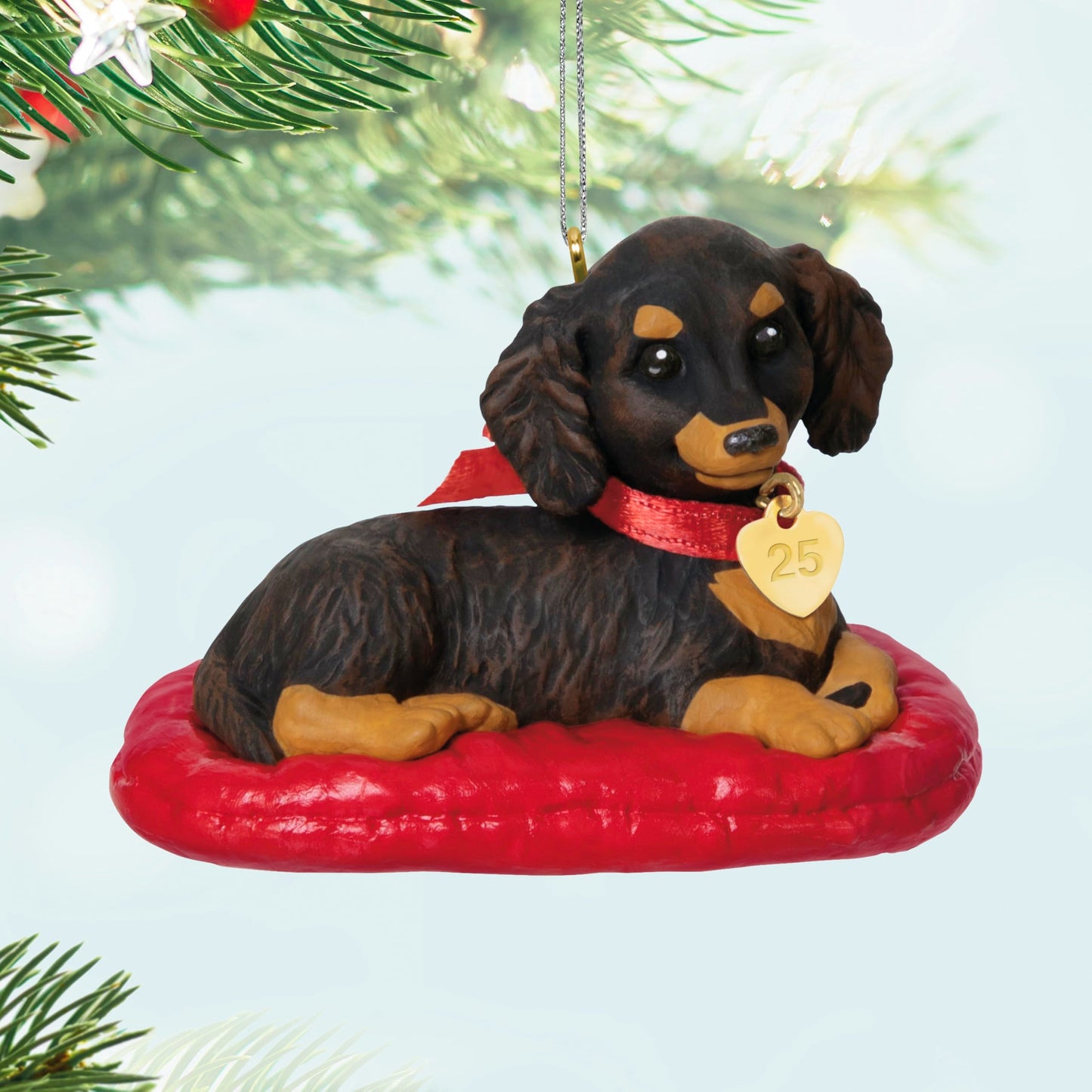 Hallmark Keepsake Christmas Ornament 2025, Puppy Love Long-Haired Dachshund 2025, Gifts for Animal Lovers The Dachshund Zone
